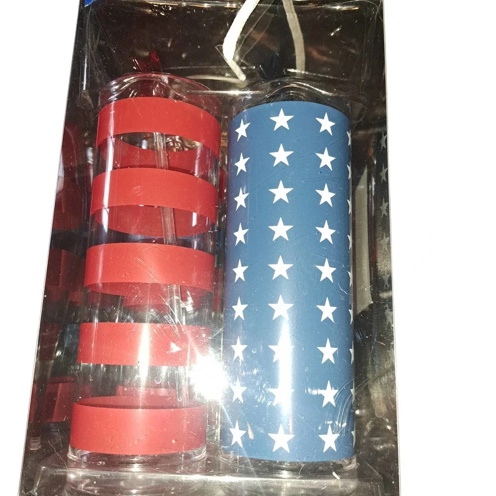 NEW In Box still sealed - Set of 4 Martha Stewart Tea Glasses & Stirrers